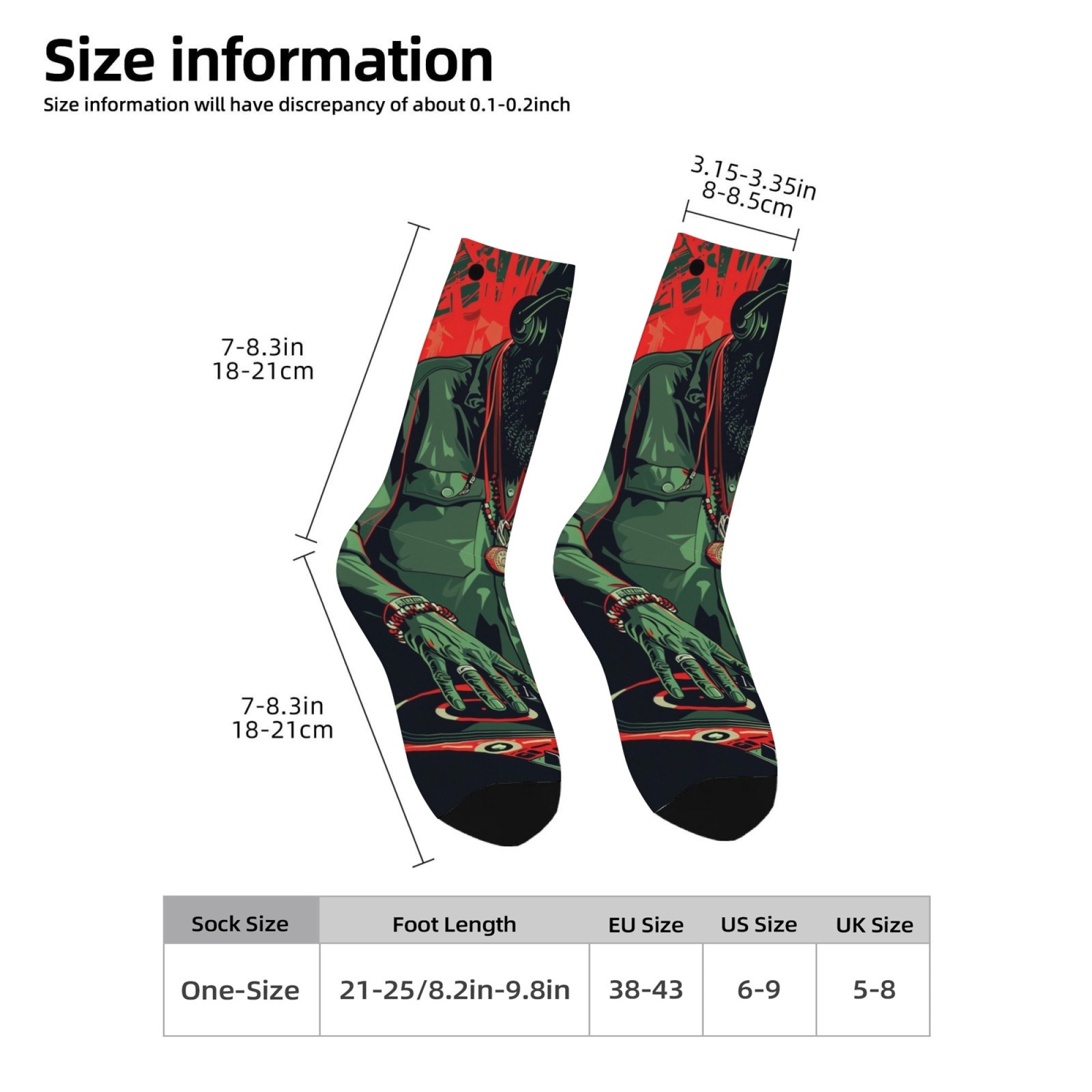 Quirky Street Fashion - Kaus Kaki Pria Motif DJ Musik