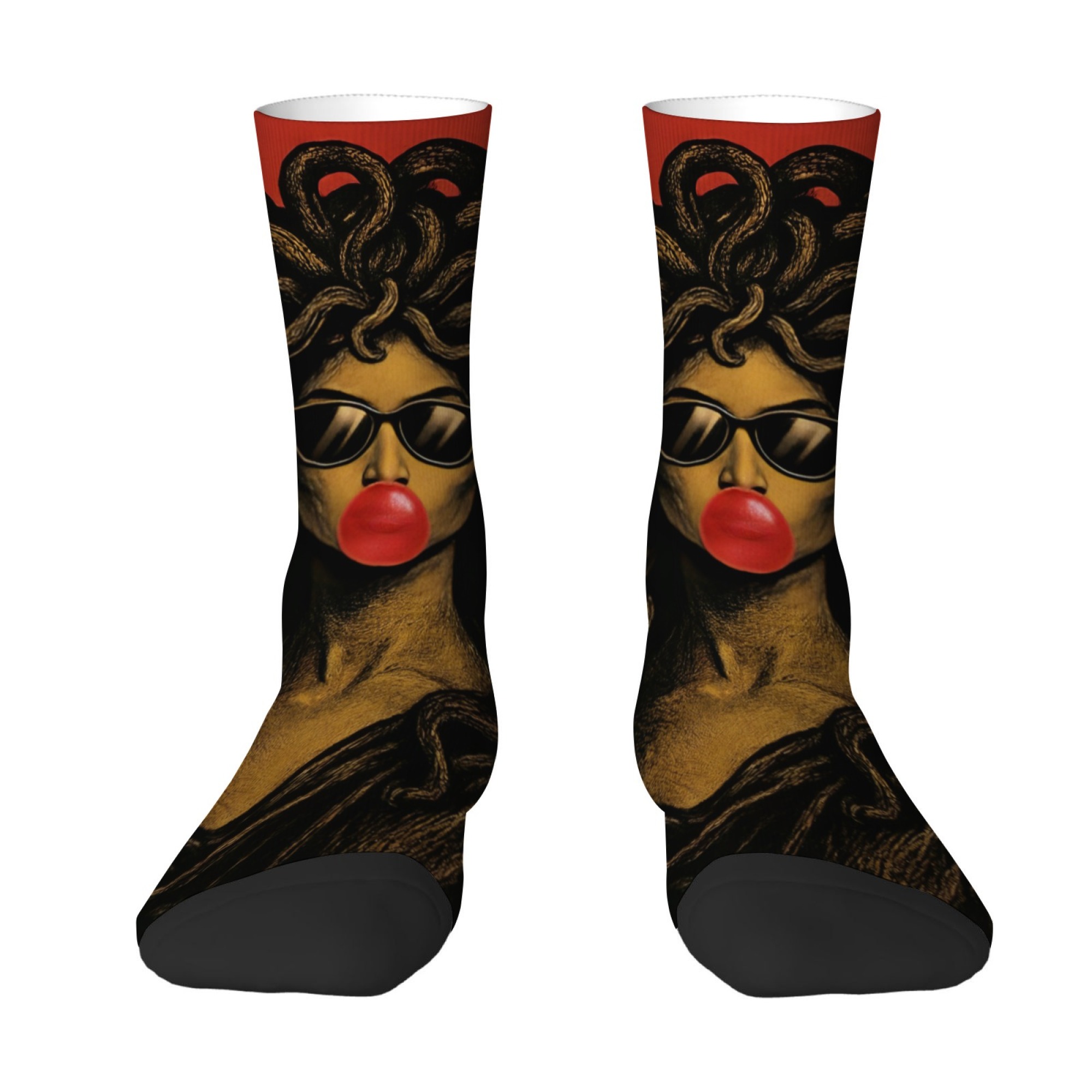 Quirky Street Fashion - Kaus Kaki Pria Medusa Kacamata Hitam
