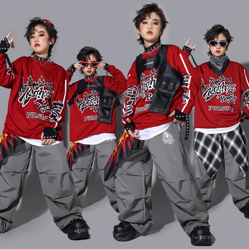 Street Fashion Boy - Kaos K-pop Anak Laki-laki, Rompi Fashion,