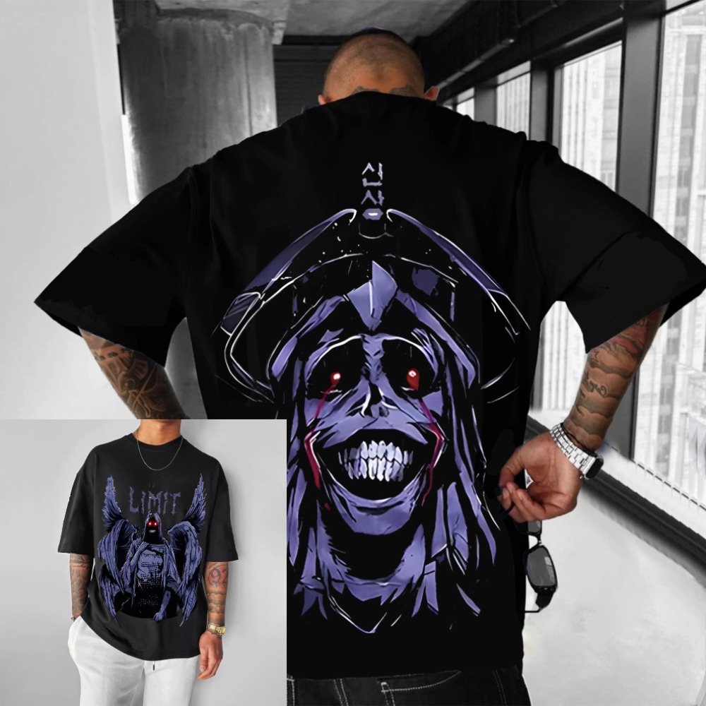 Street Fashion Hats - Kaus Pria Ukuran Besar Gambar Anime