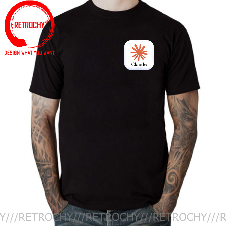 Street Fashion Brand Logo - Claude AI Logo T Shirt Kaus