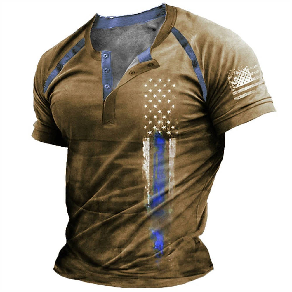 Street Fashion Style - Kaos Henry Pria Motif Bendera Amerika