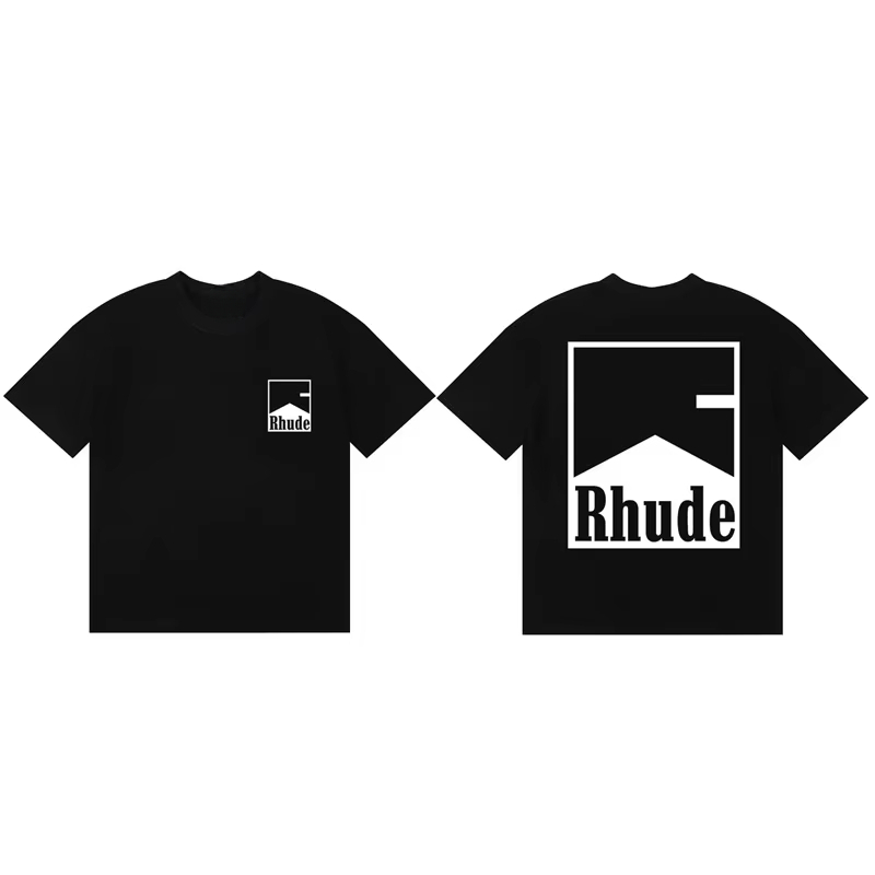 Street Fashion Brand Logo - Kaos Retro Hitam Putih Logo Kotak