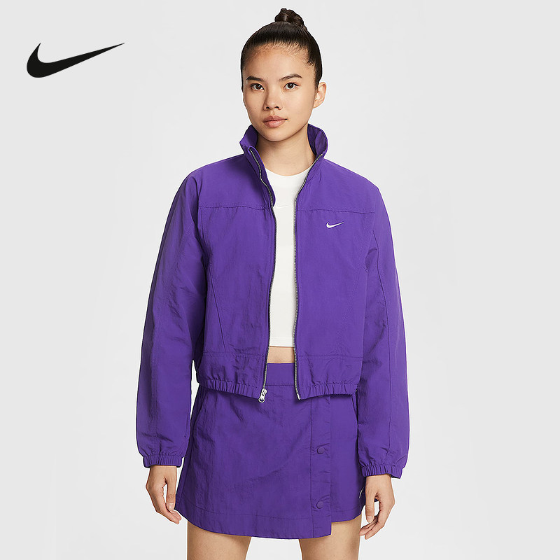 Street Fashion Nike - Jaket Angin Grafis Swoosh Besar Tenun