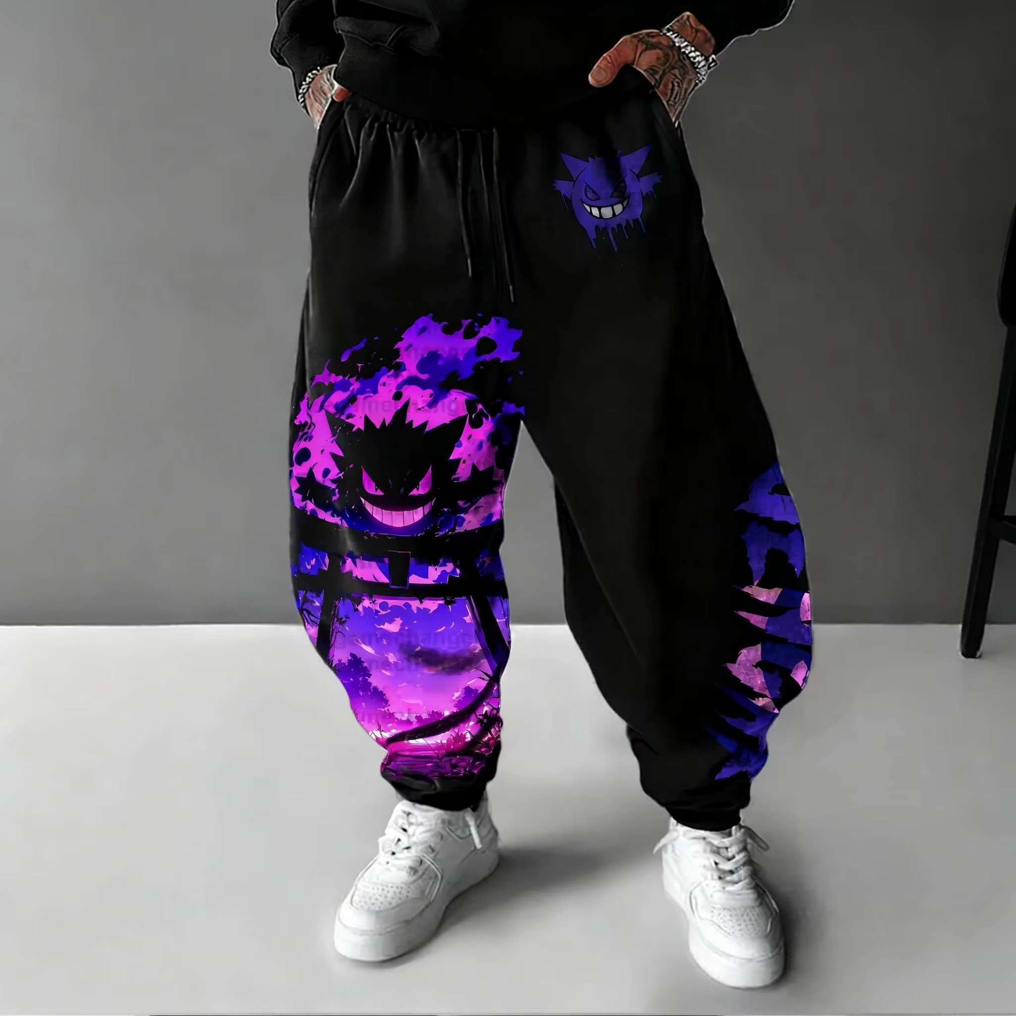 Street Fashion Hats - Y2K 2026 Celana Katun Pokemon Gengar