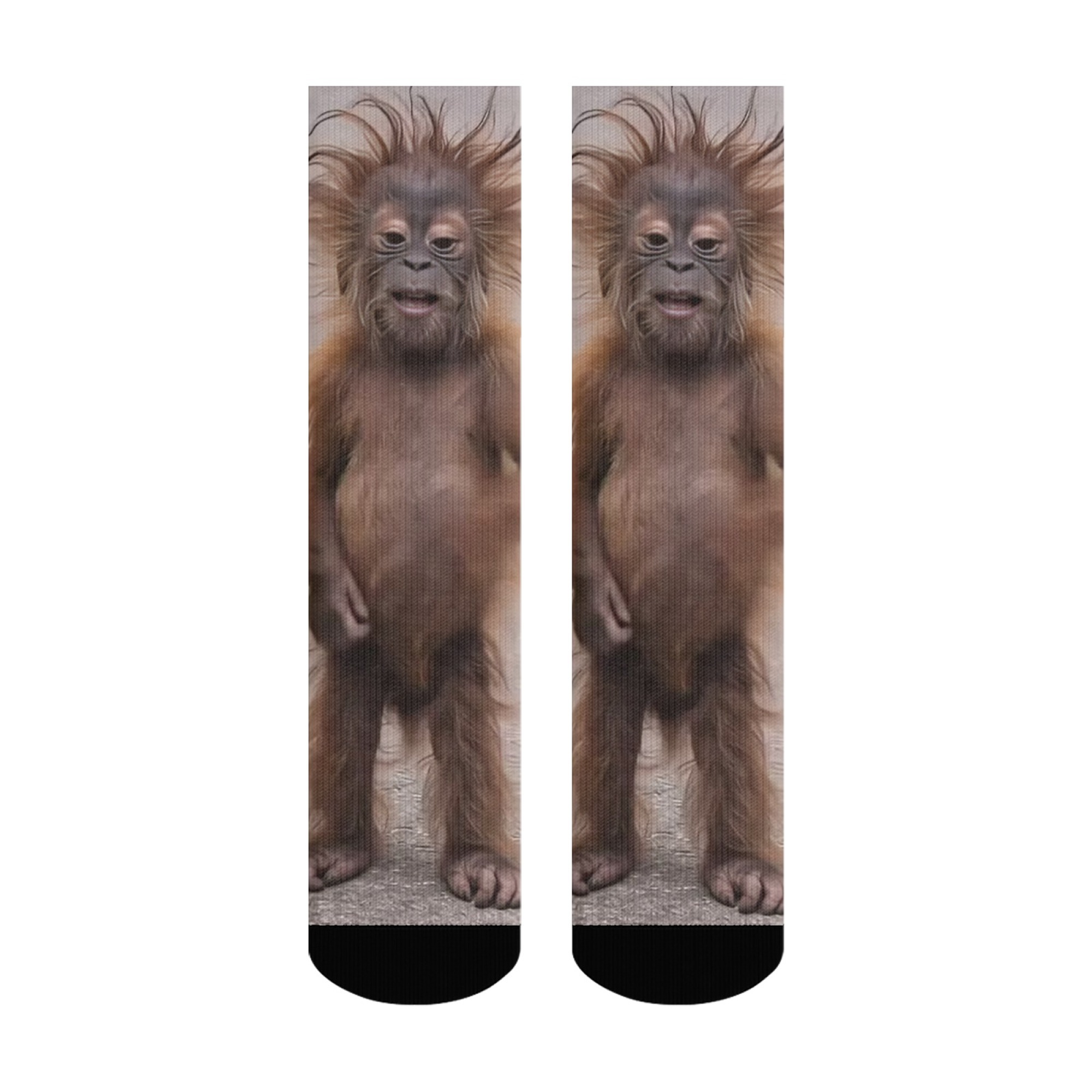 Quirky Street Fashion - Kaus Kaki Pria Motif Monyet Realistis