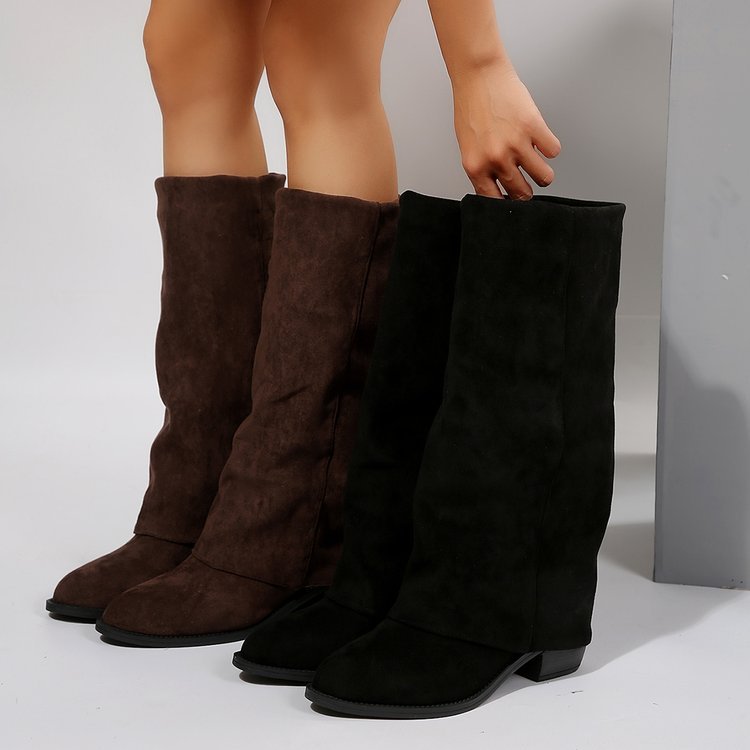 Street Fashion Winter - Sepatu Bot Setinggi Lutut Wanita Sepatu