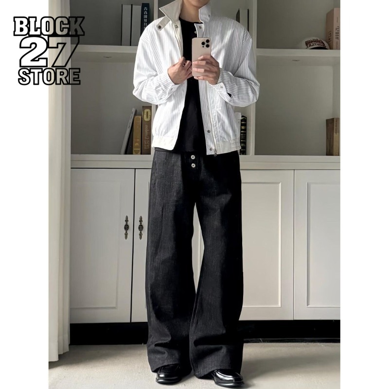 Street Fashion Graffiti - Celana Jeans Pria Celana Denim Gambar