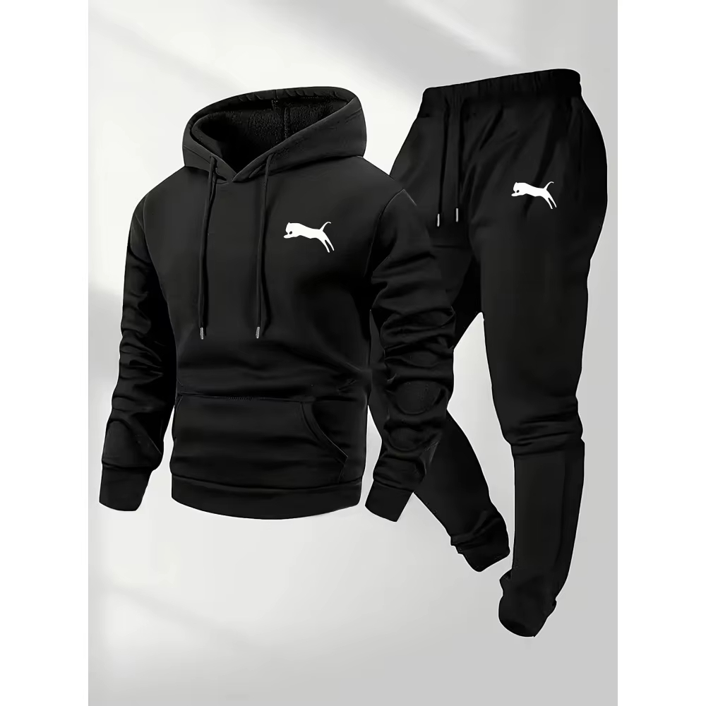 Street Fashion Winter - Setelan Hoodie & Celana Pria Terlaris