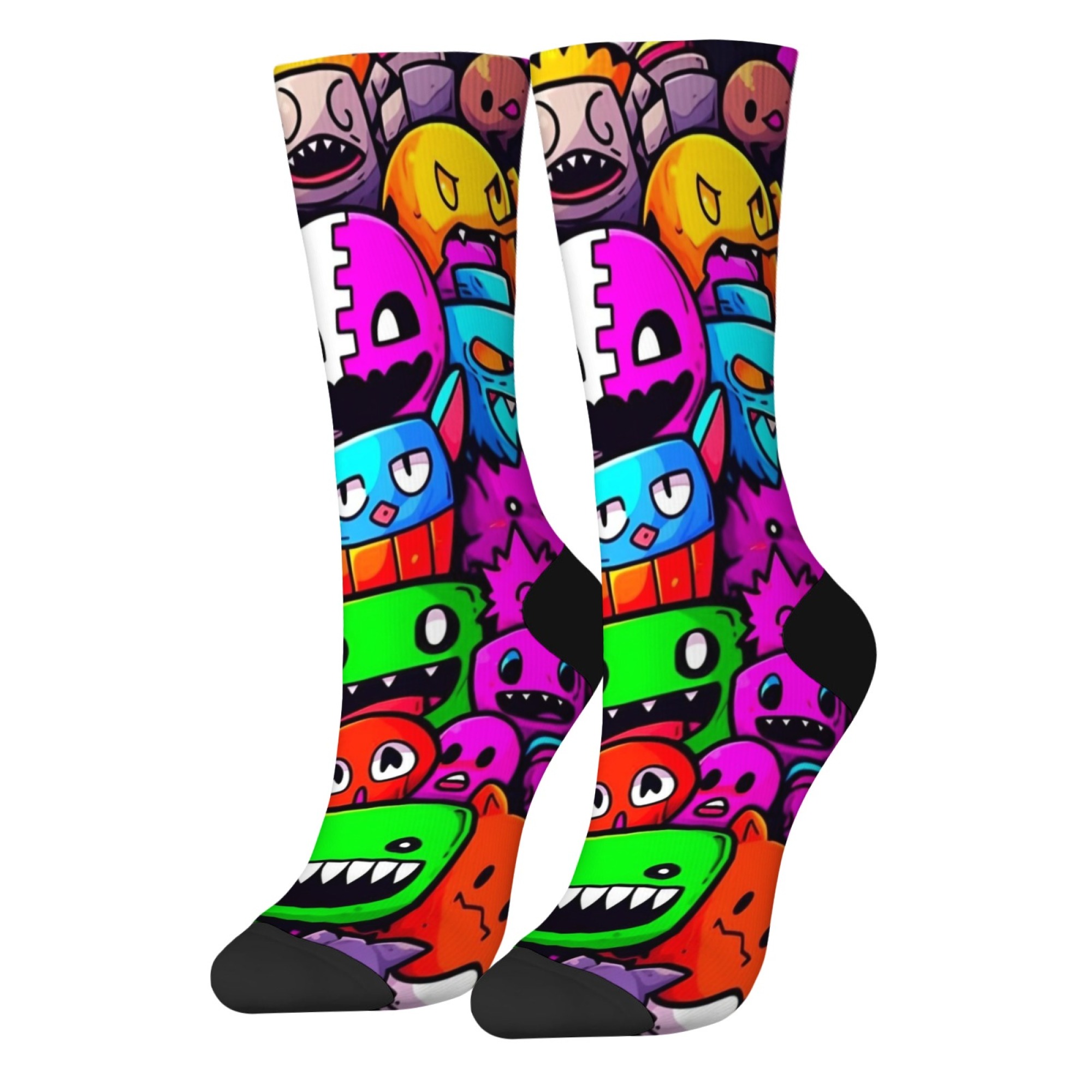 Kaus Kaki Pria Motif Monster y - Quirky Street Fashion ulasan dan harga