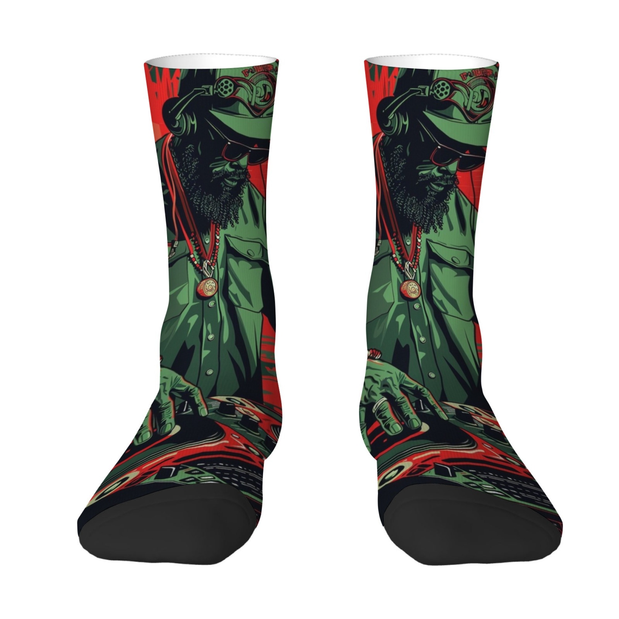 Kaus Kaki Pria Motif DJ Musik  - Quirky Street Fashion ulasan dan harga