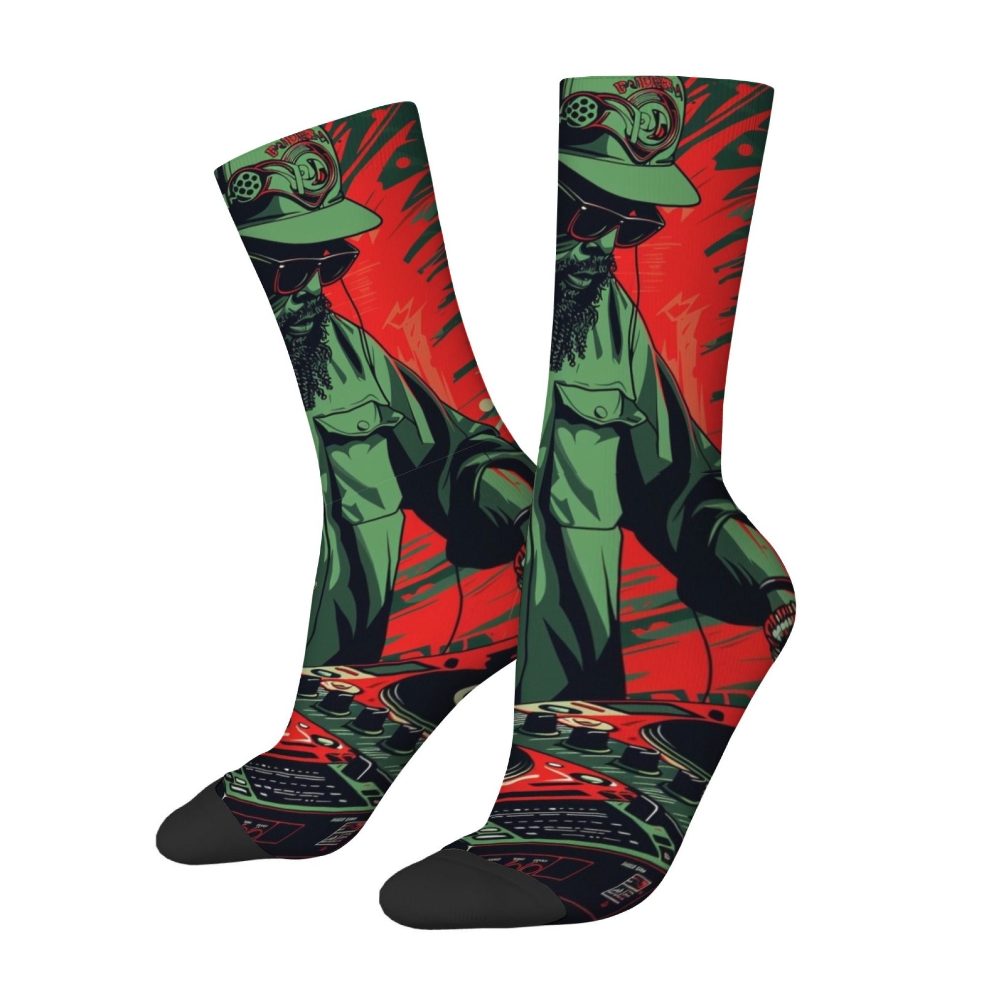 Kaus Kaki Pria Motif DJ Musik  - Quirky Street Fashion ulasan dan harga