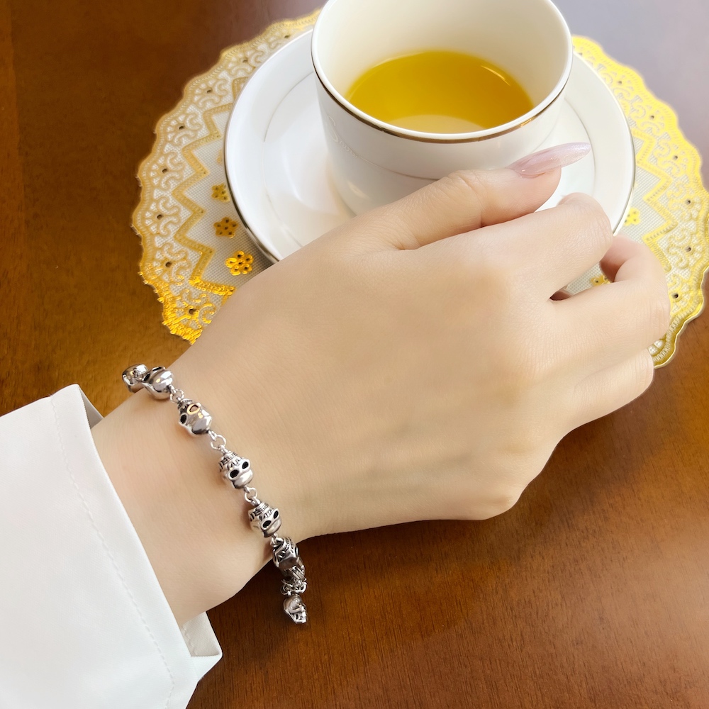 Gelang Rantai Hubungan Tengkor - Street Fashion Europe ulasan dan harga