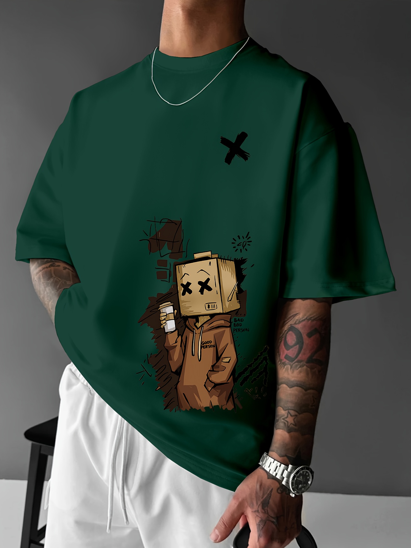 Kaus Leher Bulat Nyaman dan Be - Street Fashion Graffiti ulasan dan harga