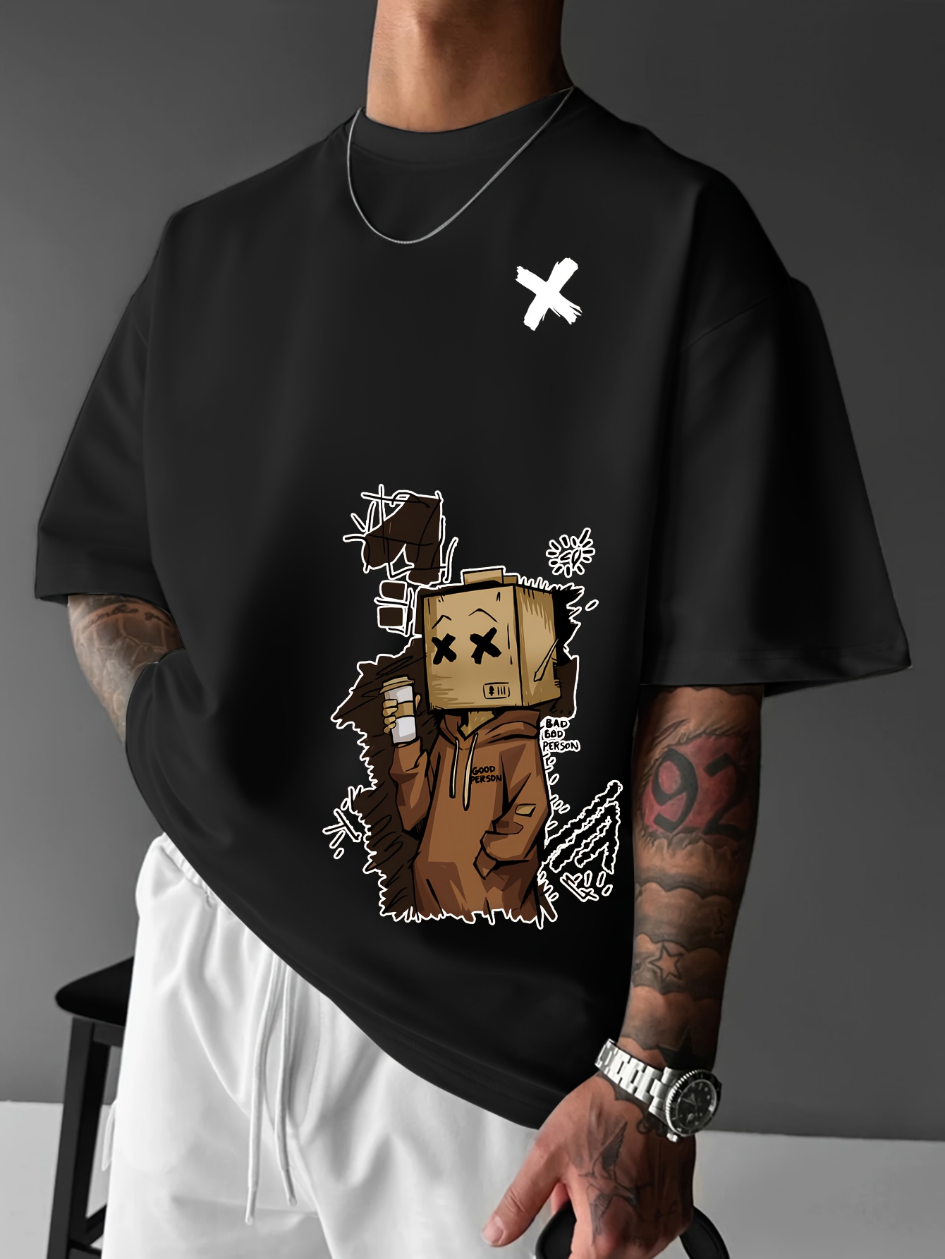 Kaus Leher Bulat Nyaman dan Be - Street Fashion Graffiti ulasan dan harga