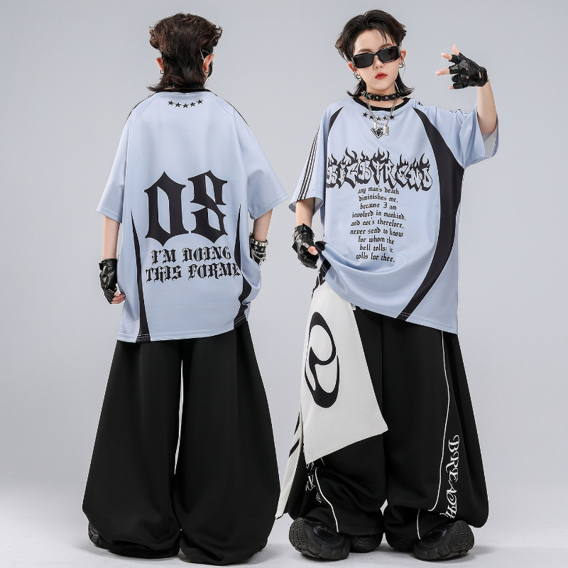 Kaos Merah Hip Hop K-pop Celan - Street Fashion Boy ulasan dan harga