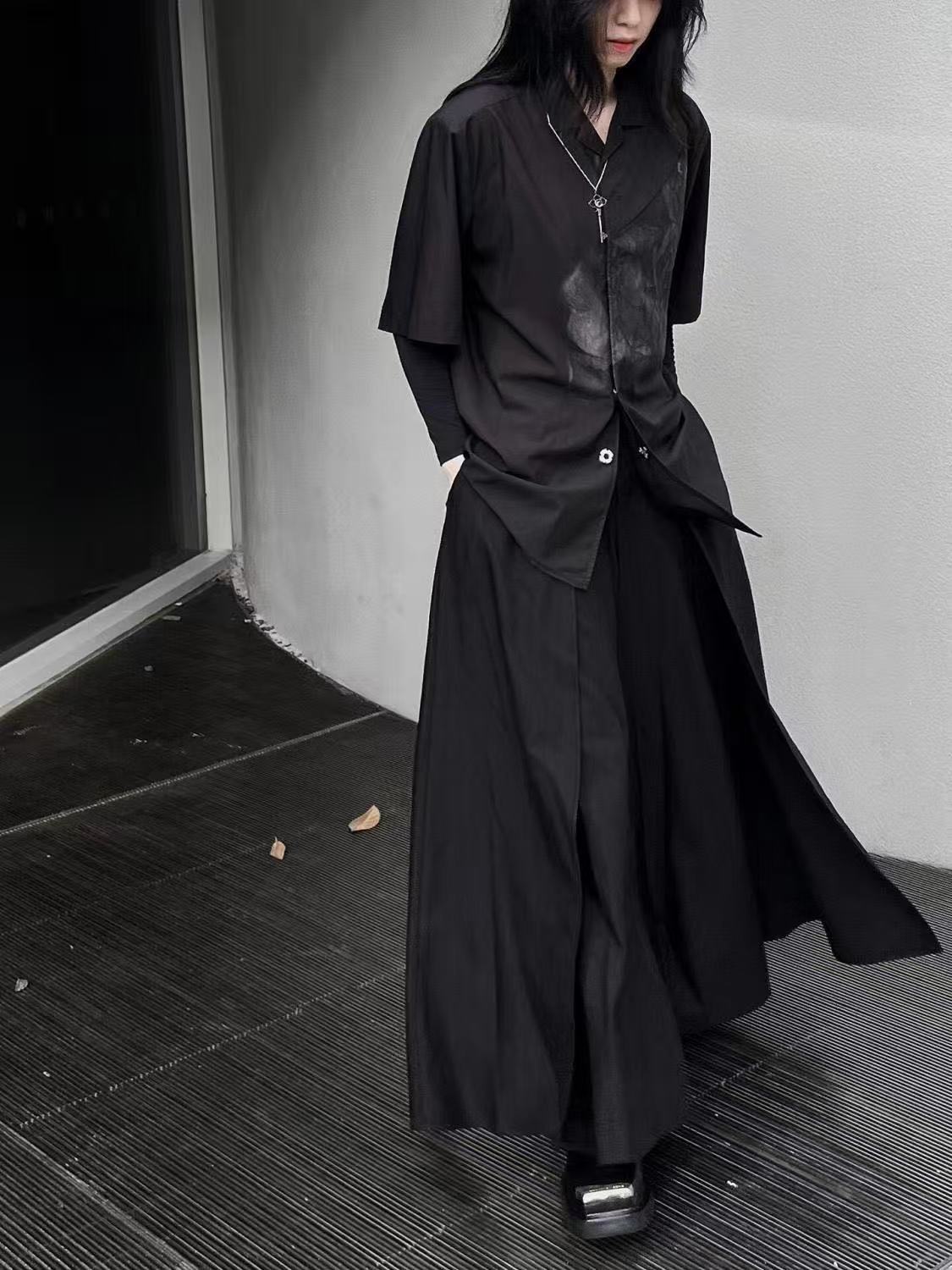 Kostum Gaya Cina Baru Hitam Ke - Street Fashion Outfit For Men ulasan dan harga