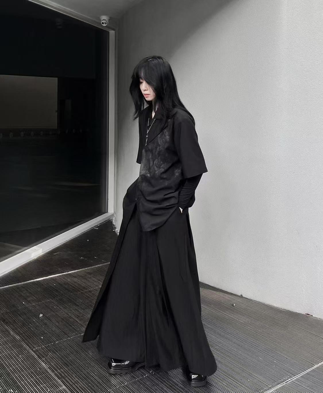 Kostum Gaya Cina Baru Hitam Ke - Street Fashion Outfit For Men ulasan dan harga