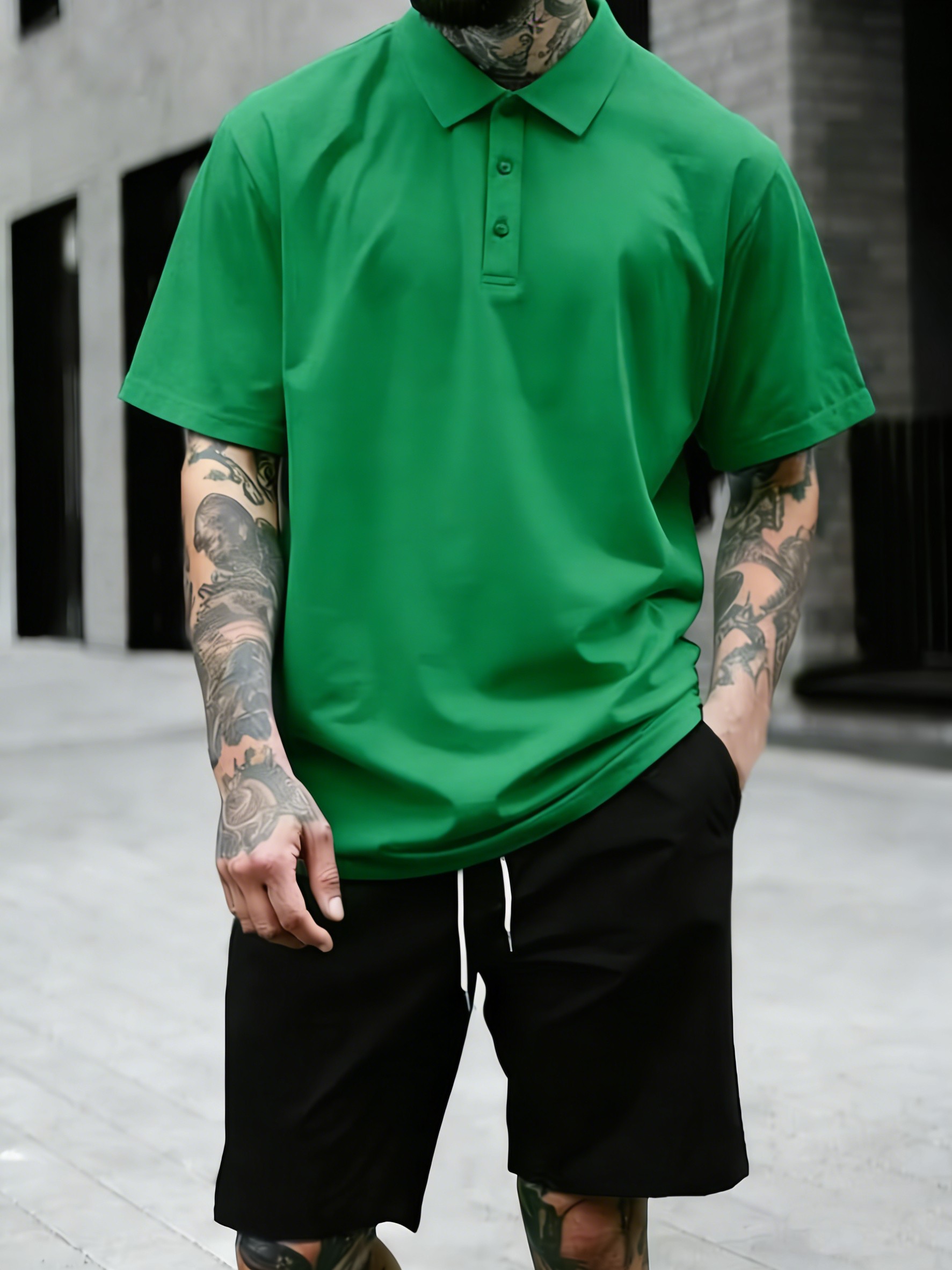 Kaos Polo Longgar Musim Panas  - Street Fashion Culture ulasan dan harga