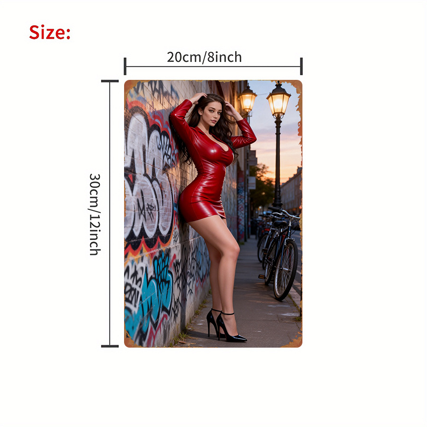 Papan Logam Datar 2D - Seni Di - Street Fashion Graffiti ulasan dan harga