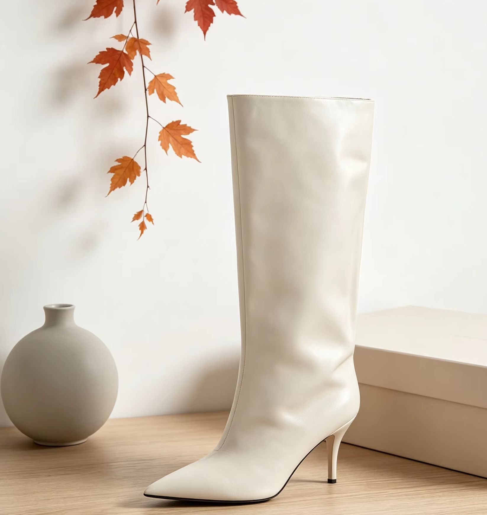 Sepatu Boot Tinggi Selutut Mod - Street Fashion Winter ulasan dan harga