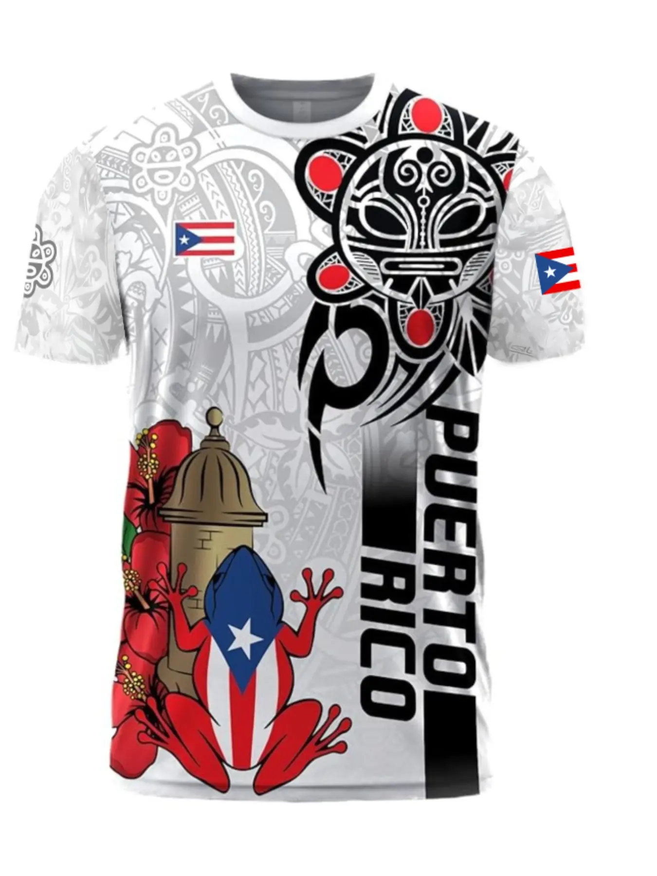 Kaos Pria Motif Puerto Rico, K - Street Fashion Culture ulasan dan harga