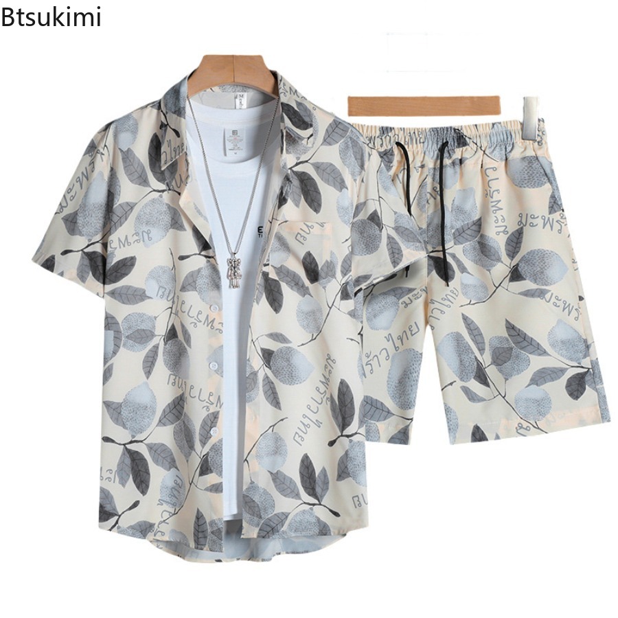 Set Kemeja Lengan Pendek Pria  - Street Fashion Outfit For Men ulasan dan harga