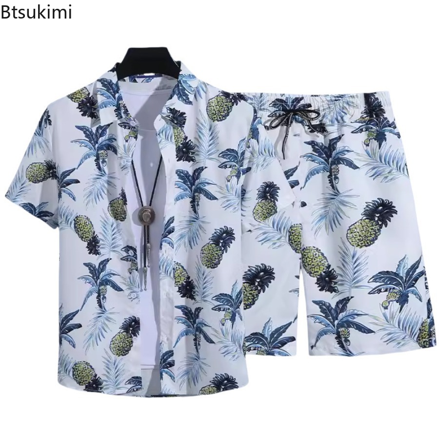 Set Kemeja Lengan Pendek Pria  - Street Fashion Outfit For Men ulasan dan harga