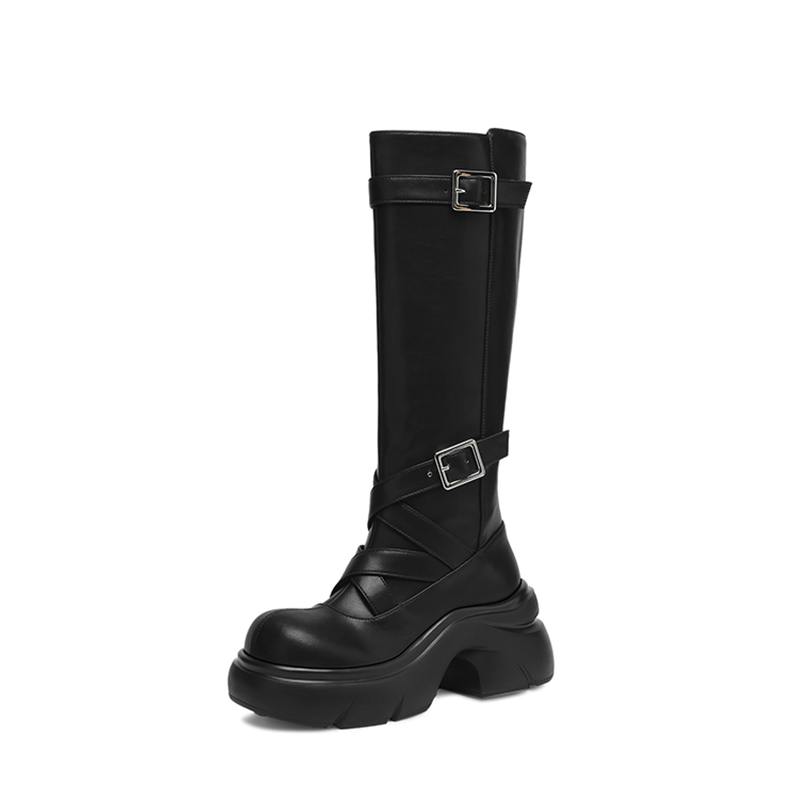Sepatu Boots Tinggi Setengah P - Street Fashion Winter ulasan dan harga