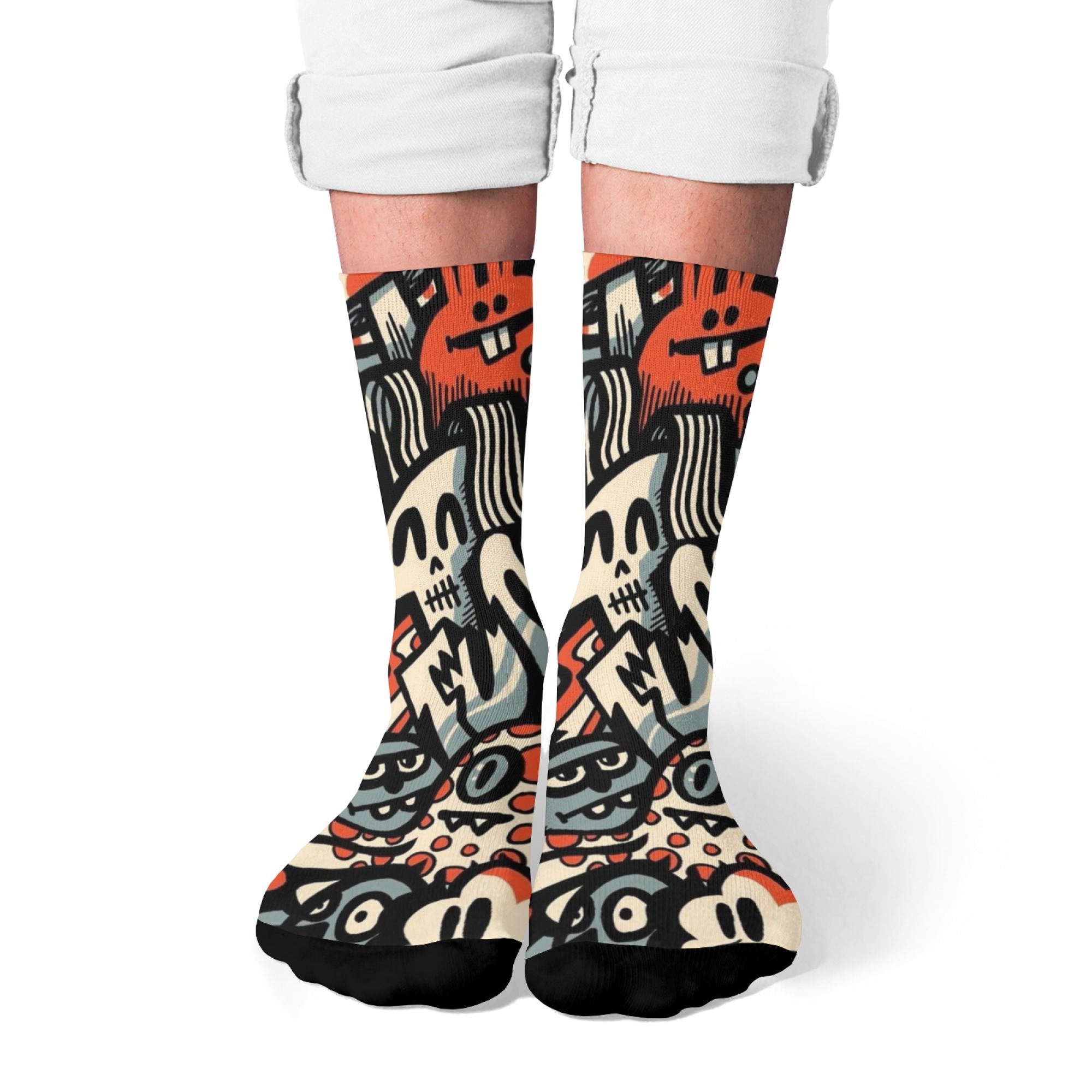 Kaus Kaki Pria Motif Monster U - Quirky Street Fashion ulasan dan harga