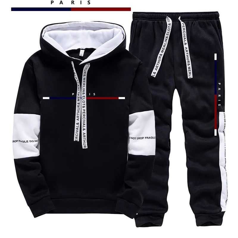 Setelan Pria Motif Cetak Paris - Street Fashion Outfit For Men ulasan dan harga