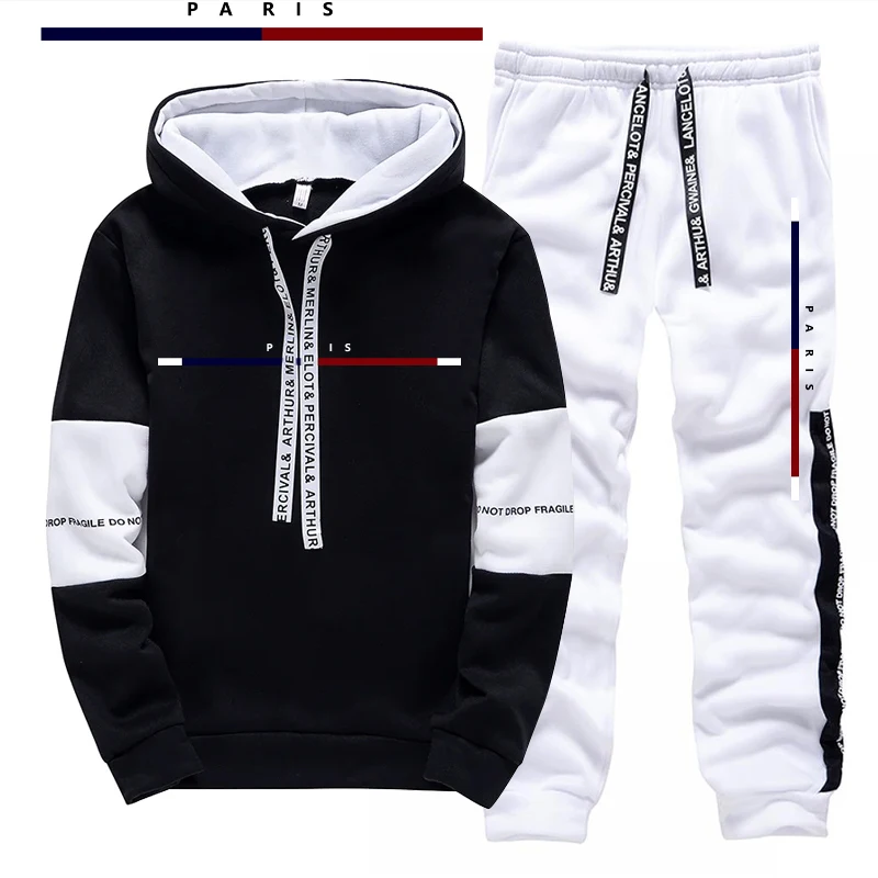 Setelan Pria Motif Cetak Paris - Street Fashion Outfit For Men ulasan dan harga