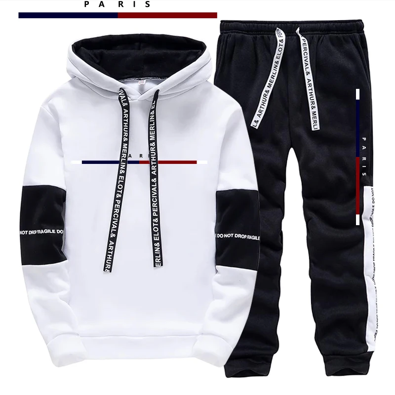 Setelan Pria Motif Cetak Paris - Street Fashion Outfit For Men ulasan dan harga